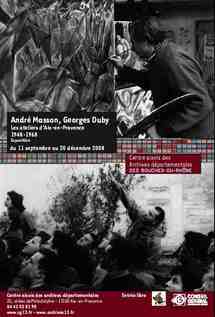 Jusqu'au 20/12 > Aix-en-Provence - Exposition et Colloque 'André Masson / Georges Duby Aix en Provence 1948-1968'