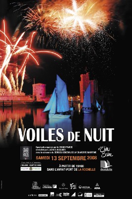 La Rochelle, Vieux port : Voiles de nuit, un spectacle unique et féérique. Samedi 13 septembre à partir de 18h00