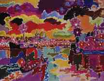 Charles Lapicque, Coucher de soleil sur la Giudec, 1954 Charles Lapicque, Coucher de soleil sur la Giudec, 1954