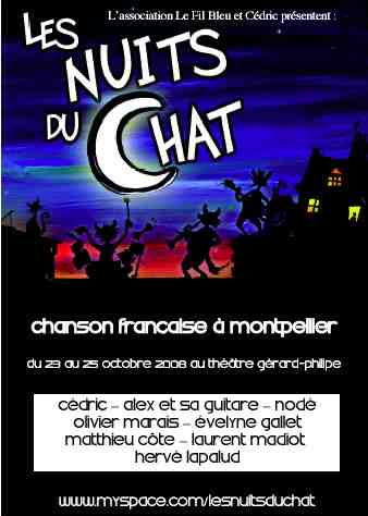23 au 25 octobre - Montpellier : Nuit du Chat, chanson française