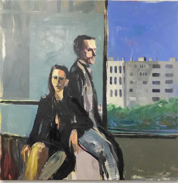 Daniel Clarke, Sans titre, 2016, huile sur lin, 200 x 200 cm Daniel Clarke, Sans titre, 2016, huile sur lin, 200 x 200 cm