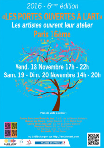 Seiziem'art  - 6e édition des Portes Ouvertes à l'art, Paris 16e, du 18 au 20 novembre 2016