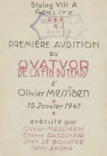 Messiaen, un génie au travail, exposition à la Bibliothèque nationale de France, Paris, du 17 janvier I5 mars 2017