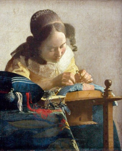 Johannes Vermeer, La Dentellière © 2005 Musée du Louvre / Angèle Dequier