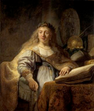 Rembrandt, Minerve , 1635. Huile sur toile, 137 x 116 cm. Leiden Collection © Leiden Collection