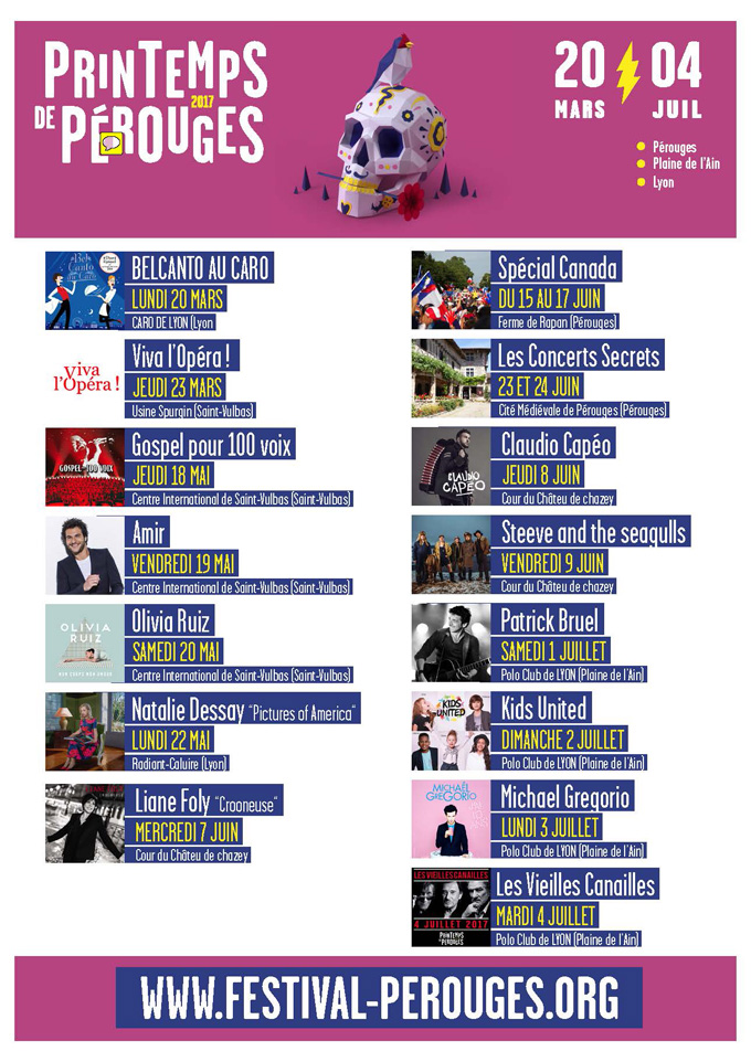 Le Printemps de Pérouges 2017 annonce une édition exceptionnelle et change de dimension. Le Printemps de Pérouges 2017 annonce une édition exceptionnelle et change de dimension.