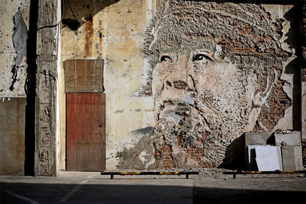 VHILS, Wall in Shanghai, courtesy of the artist and Magda Danysz Gallery VHILS, Wall in Shanghai, courtesy of the artist and Magda Danysz Gallery