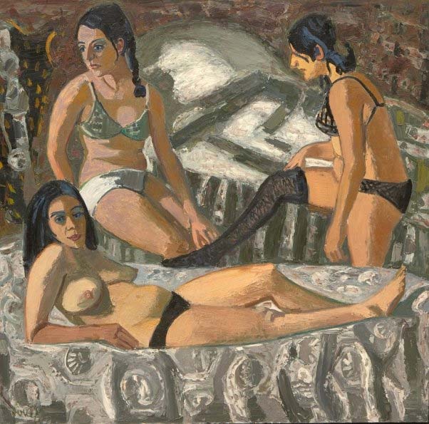 Jean Couty, Les filles de joie Huile sur toile - 195 x 200 cm - 1972 © Musée Jean Couty