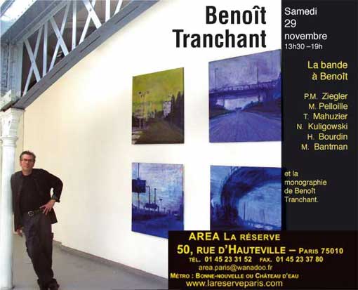 29/11 au 31/12 > Benoît Tranchant à La Réserve à Paris