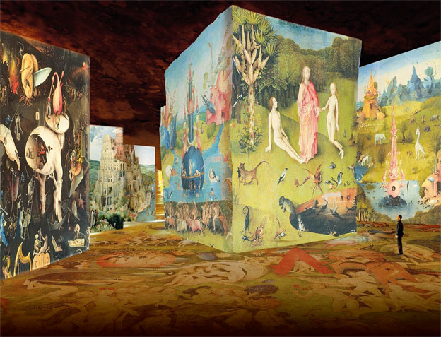 Bosch, Brueghel et Arcimboldo aux Carrières de lumière des Beaux de Provence du 4 mars 2017 au 7 janvier 2018