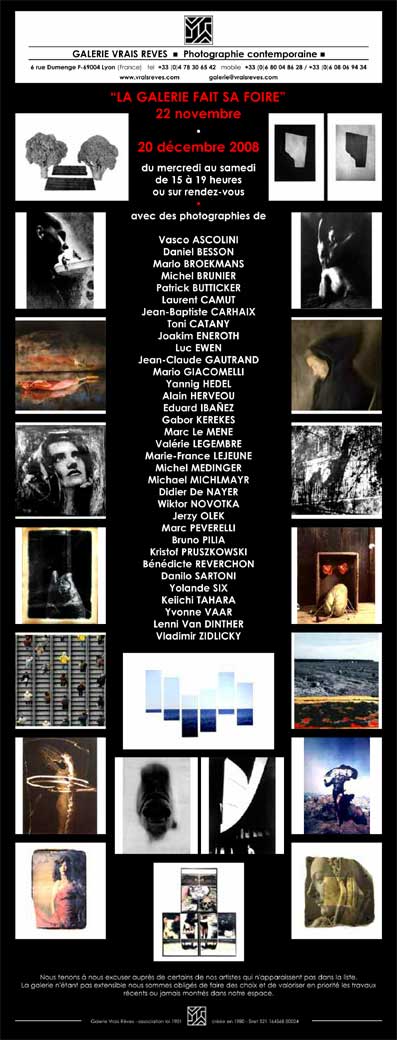 Jusqu'au 20/12 <> La galerie Vrais Rêves fait sa foire. Galerie Vrais Rêves, Lyon Jusqu'au 20/12 <> La galerie Vrais Rêves fait sa foire. Galerie Vrais Rêves, Lyon