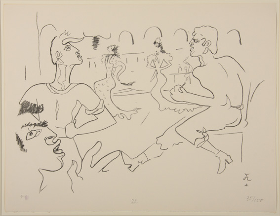 Jean Cocteau Etude de danseurs (Barcelone) Lithographie sur papier, 1956-75 50 x 65 cm