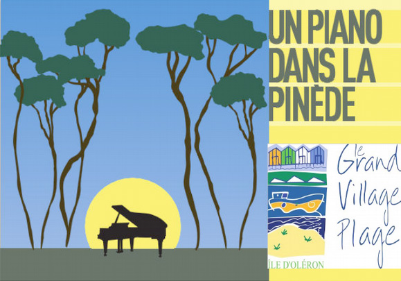 Un piano dans la pinède sur l'île d'Oléron du 21 au 23 août 2017