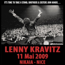 11 mai, Lenny Kravitz - LLR 20(09) Tour au palais Nikaïa de Nice 11 mai, Lenny Kravitz - LLR 20(09) Tour au palais Nikaïa de Nice