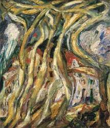 Chaïm Soutine, Les platanes à Céret, Place de la liberté, 1922 Huile sur toile, 72.5 x 63.5 cm, Collection privée © ADAGP, Paris 2009