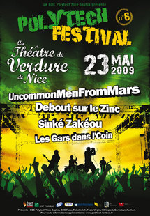 23 mai, 6e Polytech Festival au Théâtre de Verdure de Nice avec UncommonMenFromMars, Debout sur le Zinc, Sinké Zakéou, Les Gars dans le Coin au théâtre de verdure à Nice 23 mai, 6e Polytech Festival au Théâtre de Verdure de Nice avec UncommonMenFromMars, Debout sur le Zinc, Sinké Zakéou, Les Gars dans le Coin au théâtre de verdure à Nice