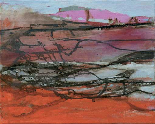 Christine Jean Fleuve rouge, huile sur toile, 33 x 41 cm, 2008-09