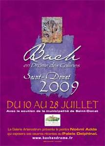10 au 28 juillet, Festival Bach en Drôme des collines, à Saint-Donat (Drôme)