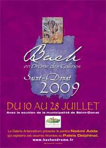 10 au 28 juillet, Festival Bach en Drôme des collines, à Saint-Donat (Drôme) 10 au 28 juillet, Festival Bach en Drôme des collines, à Saint-Donat (Drôme)