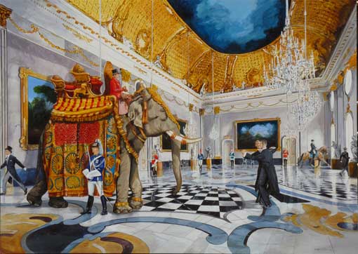 Ignacio Goitia. La Valse du Grand Tour - acrylique sur toile - 2009 - 260 x190 cm