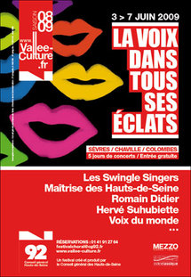 3 au 7 juin 2009, La voix dans tous ses éclats, 4ème édition à Sèvres, Chaville et Colombes 3 au 7 juin 2009, La voix dans tous ses éclats, 4ème édition à Sèvres, Chaville et Colombes