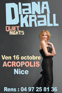16 Octobre, Diana Krall en concert à Acropolis, Nice