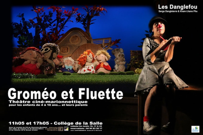 Groméo et Fluette. Clown et cinéma avec échappées de marionnettes, Collège de la Salle, 11h05 et 17h05, Avignon Off Groméo et Fluette. Clown et cinéma avec échappées de marionnettes, Collège de la Salle, 11h05 et 17h05, Avignon Off