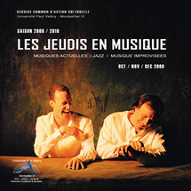 Octobre, Les Jeudis de la Musique à la Salle Jean Moulin de la Maison des Etudiants de Montpellier Octobre, Les Jeudis de la Musique à la Salle Jean Moulin de la Maison des Etudiants de Montpellier