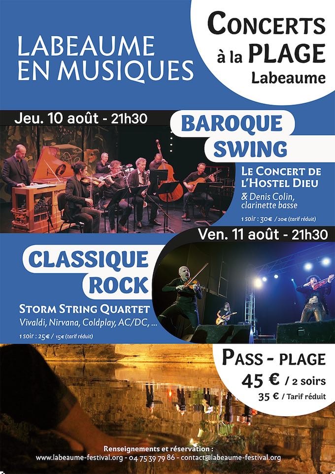 Dernière semaine du festival Labeaume en Musiques : offre spéciale « Un pass-plage » pour les 10 et 11 août 2017