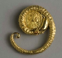Dali, pendentif Serpent magique, or