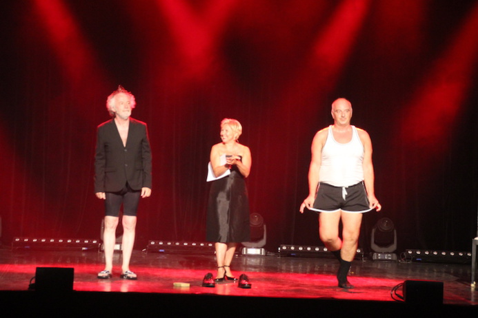 Vincent Rocca, Sophie Forte pétillante présentatrice, Patrice Thibaud fabuleux mime PA Vincent Rocca, Sophie Forte pétillante présentatrice, Patrice Thibaud fabuleux mime PA