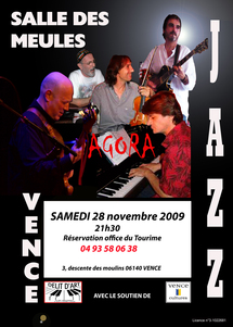 28 novembre, AGORA avec Jean Marc Jafet, Jean Yves Candela, François Arnaud, Amaury Filliard, Jean Luc Danna, à Vnece (06)