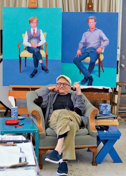 David Hockney in his Studio, Los Angeles, March 1st 2016.  © David Hockney. Photo credit: Jean-Pierre Goncalves de Lima.