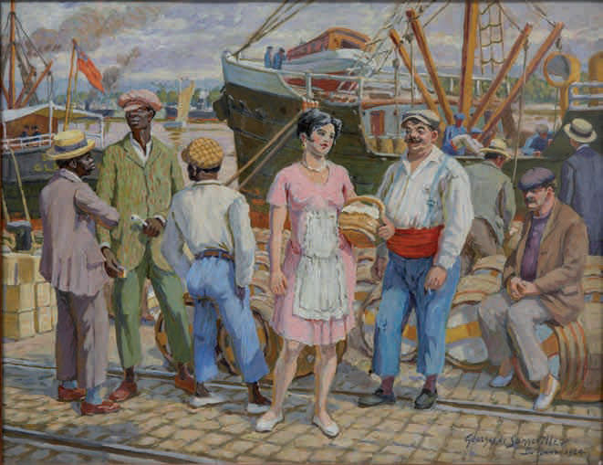 Sonneville Georges de, Sur le quai des Chartrons, (1924) Sonneville Georges de, Sur le quai des Chartrons, (1924)