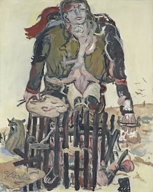 Georg Baselitz, Verschiedene Zeichen, 1965, Huile sur toile, Fondation Beyeler, Riehen/Bâle, Collection Beyeler © Georg Baselitz, 2017. Photo: Robert Bayer, Basel