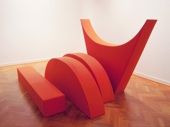 Franz Erhard Walther, Vier Formen (Ziegelton), 2008, coton, caoutchouc Franz Erhard Walther, Vier Formen (Ziegelton), 2008, coton, caoutchouc