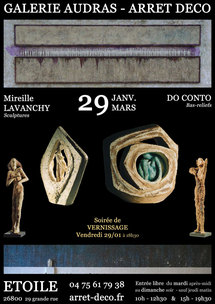29 janvier au 29 mars. Do Conto & Mireille Lavanchy à la Galerie Audras - Arrêt Deco, Etoile/Rhône (26) 29 janvier au 29 mars. Do Conto & Mireille Lavanchy à la Galerie Audras - Arrêt Deco, Etoile/Rhône (26)