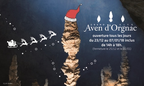 Aven d'Orgnac, Ardèche. Les fêtes de fin d'année sur le Grand Site !