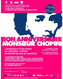 27 et 28 février. Audi souhaite un « bon anniversaire à Monsieur Chopin » salle Pleyel et au Tarmac à Châteauroux