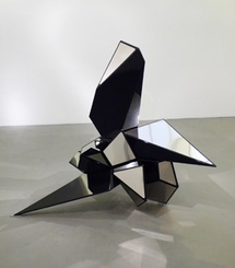 Fréderic Platéus, Solid Rock Hexahedron, 2009, Resin, Stainless steel, 210x175x170 cm