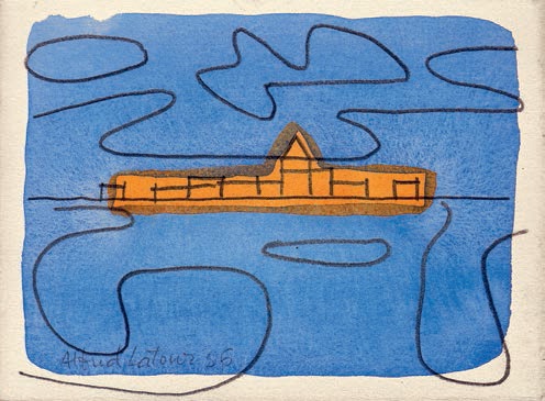 Les Saintes-Marie-de-la-Mer, 1956, aquarelle, 12,5 x 17 cm © Fondation Alfred Latour Les Saintes-Marie-de-la-Mer, 1956, aquarelle, 12,5 x 17 cm © Fondation Alfred Latour
