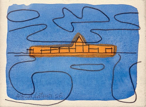 Les Saintes-Marie-de-la-Mer, 1956, aquarelle, 12,5 x 17 cm © Fondation Alfred Latour