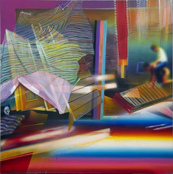 Olivier Passieux, Hamlet, 2009, huile acrylique sur toile, 200 x 200 cm