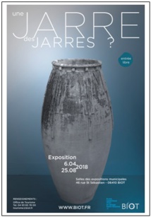 Biot (06). Exposition Une jarre, des jarres ? Salle d'expositions municipales du 6 avril au 25 août 2018