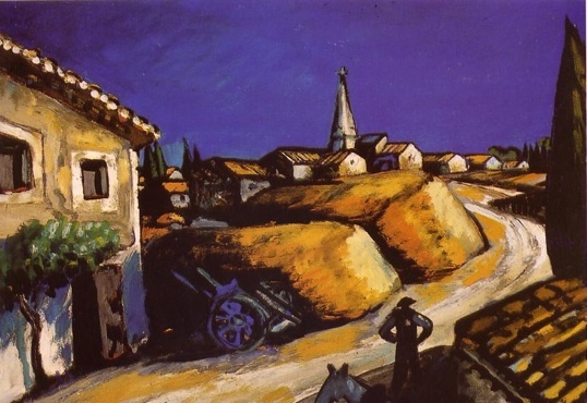 Auguste Chabaud "Les Meules près de la maison"