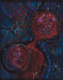 Jumeaux, Paia, 2013 Acrylique sur carton, 58,3 x 40,6 cm, Hawaii Jumeaux, Paia, 2013 Acrylique sur carton, 58,3 x 40,6 cm, Hawaii