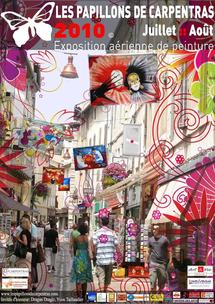 2té 2010, Les papillons de Carpentras, exposition aérienne de peinture 2té 2010, Les papillons de Carpentras, exposition aérienne de peinture