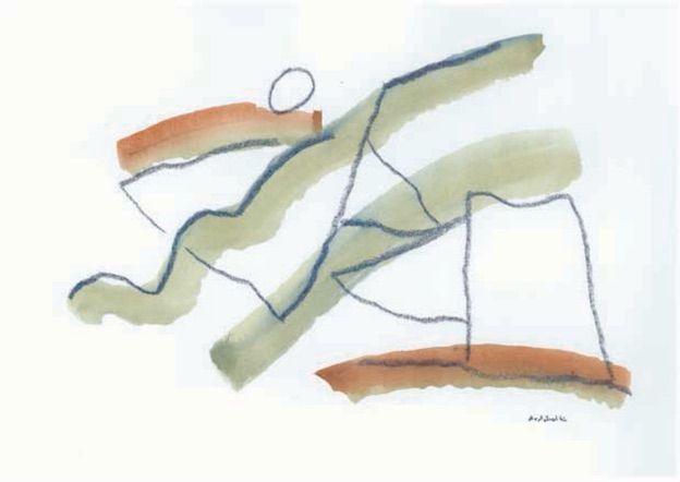 Géologie brune 2016, Pastel et aquarelle sur papier Géologie brune 2016, Pastel et aquarelle sur papier