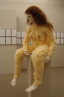 Alma (d’après Kokoschka), 2007 Technique mixte, hauteur 168 cm Courtesy galerie Xippas, Paris et galerie Evergreene, Genève