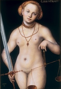 Lucas Cranach the Elder, A Female Personification of Justice, 1537, Private collection Lucas Cranach the Elder, A Female Personification of Justice, 1537, Private collection